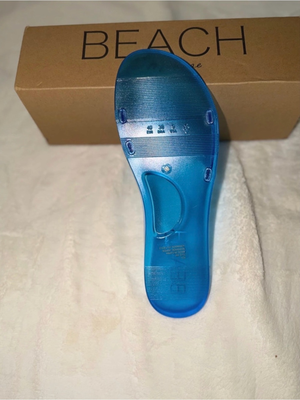 Beach by Matisse Blue Jelly Slide Sandal - Picture 4 of 4